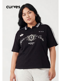 max - Women Athleisure Printed Polo T-Shirt