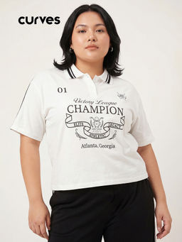max - Women Athleisure Printed Polo T-Shirt