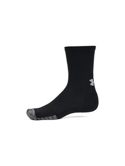 Under Armour - Unisex Heat Gear Crew Socks - Black (Pack of 3)