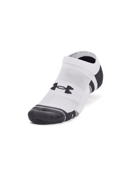 Under Armour - Unisex Performance Cotton No Show Socks - White (Pack of 3)