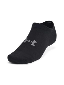 Under Armour - Unisex Essential No Show Socks - Black (Pack of 3)