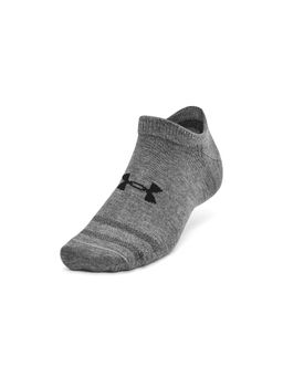 Under Armour - Unisex Essential No Show Socks - Grey (Pack of 3)