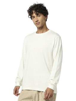 GAP - Men White Crew Neck Heavily Washed T-Shirt