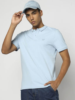 GAP - Men Blue Half Sleeve Polo T-shirt