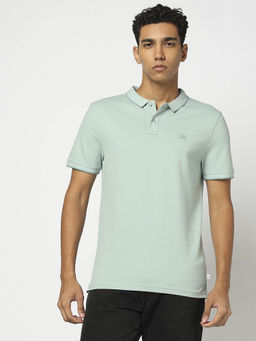 GAP - Men Green Half Sleeve Polo T-shirt