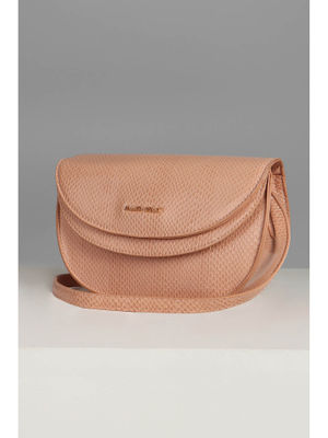 Buy Allen Solly Women Peach Textured Casual Sling Bag Online