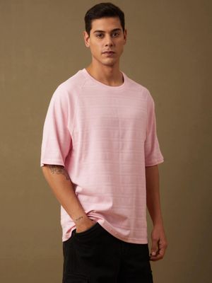 Buy DILLINGER Men Over Sized Pink Raglan T-Shirt (S) Online