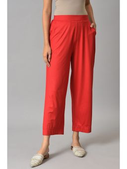 Elleven - Red Knitted Narrow Palazzo