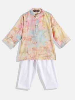 Readiprint - Boys Straight Multi Cotton Kurta With Pyjama (Set of 2)