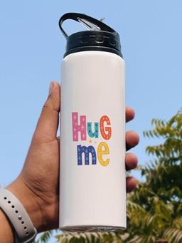Indigifts - Sipper Water Bottle Hug Me, Love Gift Set, Valentine Gifts, Love Gift
