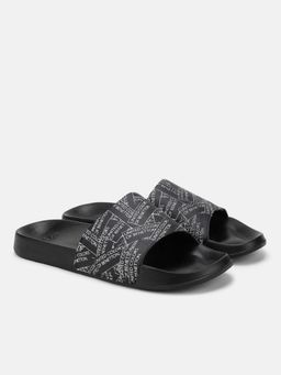 United Colors of Benetton - Men Black PU Sliders