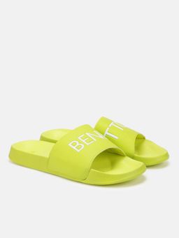 United Colors of Benetton - Men Green PU Sliders