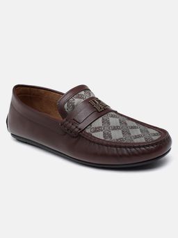 U.S. POLO ASSN. - Men Brown FENWICK Stylish Monogram Loafers