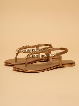 ERIDANI - Women Norina Gold Sandals