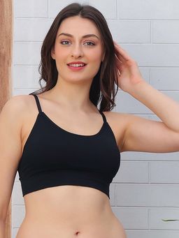 PrettyCat - Women Black Removable Cup Bra