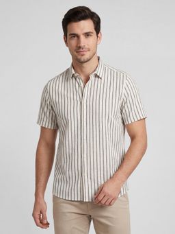 R&B - Off White Stripes Casual Pure Cotton Shirt