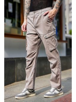 Eszett - Khaki Solid/Plain Casual Cotton Cargo