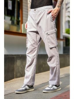 Eszett - Grey Solid/Plain Casual Cotton Cargo