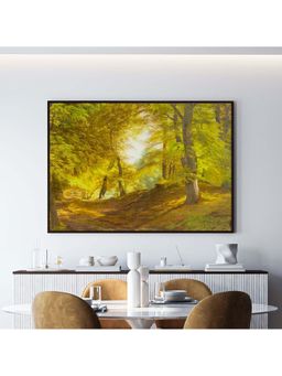ARTCREST - A Wood Near Frederiksborg Castle Painting Black Box Framed Canvas
