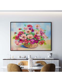 ARTCREST - Bouquet Of Poppies Painting Black Box Framed Canvas