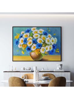 ARTCREST - Bouquet Of Spring Flowers Painting Black Box Framed Canvas