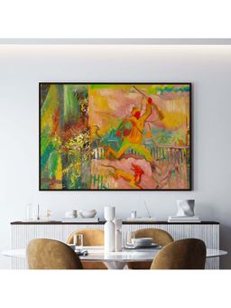 ARTCREST - Campfire Abstract Painting Black Box Framed Canvas