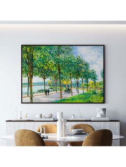 ARTCREST - Chestnut Trees Painting Black Box Framed Canvas