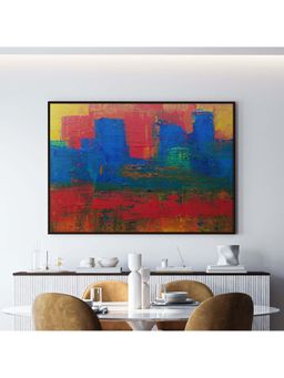 ARTCREST - Color Haza Abstract Painting Black Box Framed Canvas