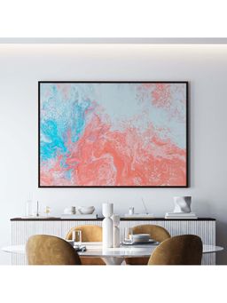 ARTCREST - Contemporary Fluid Art Painting Black Box Framed Canvas