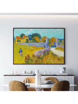 ARTCREST - Farmhouse In Provence Painting Black Box Framed Canvas
