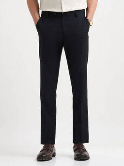 Arrow - Men's Blue Straight Fit Solid Trouser