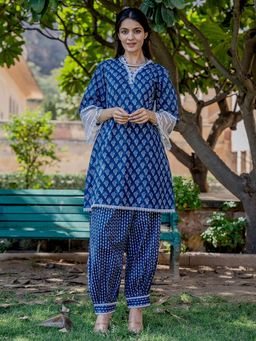 Yufta - Cotton Blue Co-Ord (Set of 2)