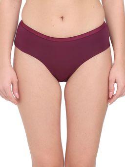Wacoal - Womens BASICS Zoe Mid-waist Medium Coverage Everyday wear Hipster Panty - Wine