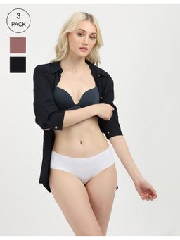 Calvin Klein - Women Solid/Plain Hipster - Multi-Color (Pack of 3)