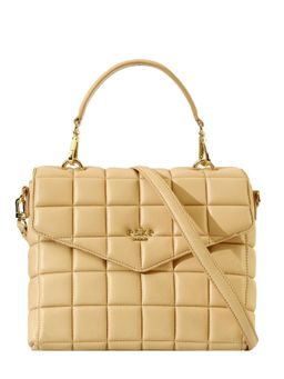 Eske - Beige Nappa Solid Leather Satchel for Women