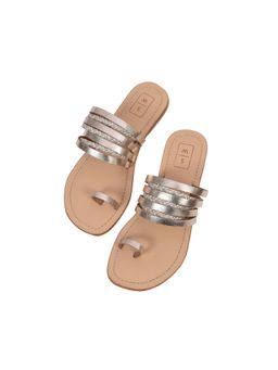 SANDALWALI - Purvai Metallic Straps Flats