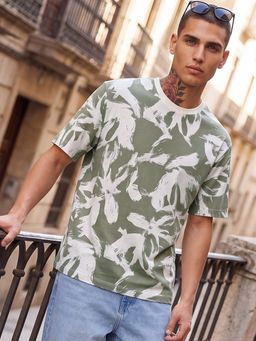 max - Green Men Printed T-Shirt