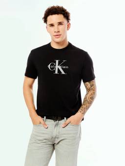 Calvin Klein - Black Logo Regular Fit Cotton T-Shirt