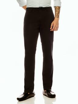 Calvin Klein - Black Slim Fit Solid Mid Rise Trouser