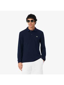Lacoste - Daily Essential Blue Classic Fit Long Sleeved L.12.12 Polo T-Shirt