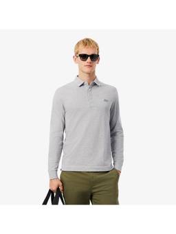 Lacoste - Everyday Classic Grey Regular Fit Paris Stretch Pique Polo T-Shirt