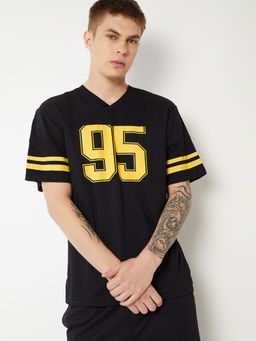 max - Black Mens Printed T-Shirt