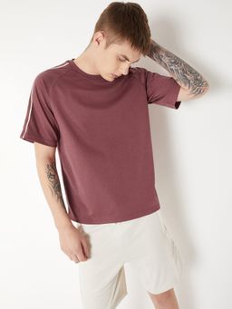max - Pink Men Solid T-Shirt