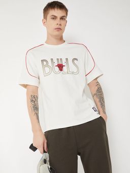 max - White Men's Printed T-Shirt