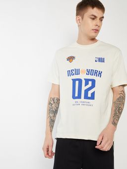 max - White Men Printed T-Shirt