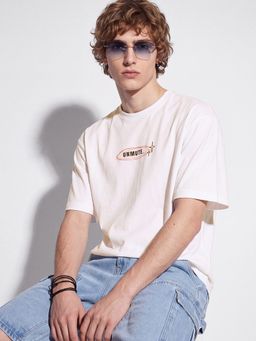 max - White Mens Printed T-Shirt