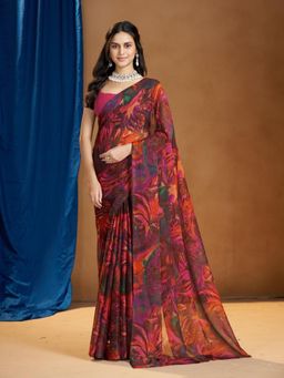 Garden VARELI - Multi-Color Floral Printed Saree Without Blouse
