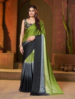 Garden VARELI - Olive Ombre Saree Without Blouse