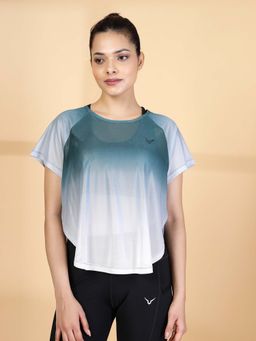 INVINCIBLE - Womens Yoga Training Mash T-Shirt Green