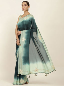Soch - Embellished Art Silk Saree with Unstitched Blouse